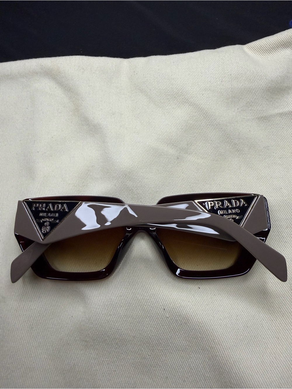 Prada Women's Tortoise Brown Oversized Sunglasses - Picture 5 of 6